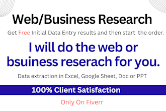 do web research or business research for your business
