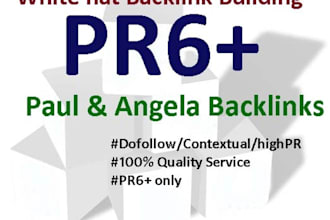 get 25 pr6+ paul angela style backlinks and bonus