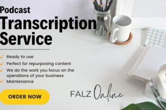 transcribe your podcast audio and video