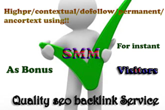manually create  22 Contextual Backlinks and bonus smm
