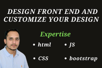 fix and design your front end website issues, html css js