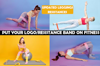 put your logo on professional female fitness  resistance band