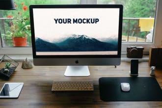 place your website screenshots in a set of devices