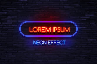 add neon light effects to your logo or text