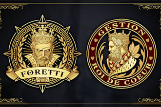 design luxury badge logo, emblem, mascot