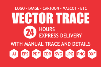 trace low quality image to vector ai,eps,svg,cdr,dxf,pdf