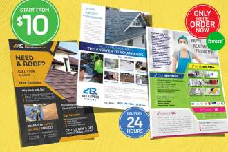 create perfect brochure, flyer design for promotion in property, home business