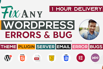 fix wordpress issues, fix wordpress error, fix wordpress bug, critical error