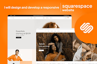design and develop a responsive squarespace website or redesign landing page