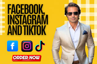 be your instagram, facebook and tiktok marketing manager