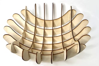 design a 3d wood pattern for laser cutting