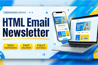 create responsive HTML email newsletter template