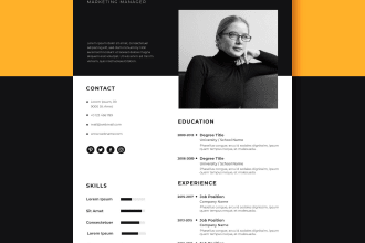 create graphically attractive resume CV