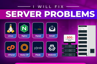 fix linux, nginx, plesk, vesta, cpanel server problems