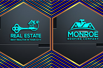 design real estate construction and realtor business logo
