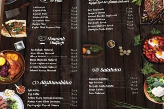 design food menu, flyer, poster, brochure or banner