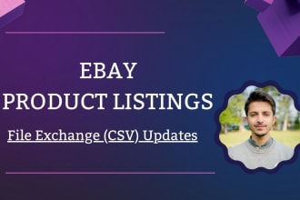 create CSV file exchange for ebay product listings