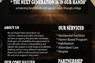 design business flyer, brochure, press kit