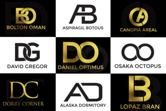 design a professional monogram or initial letter logo