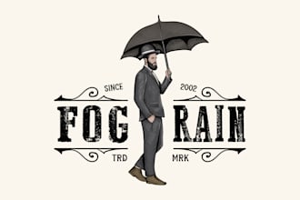 design awesome vintage hand drawn logo with illustration