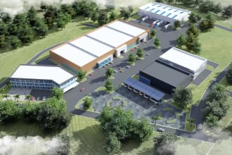 create high quality 3d industrial exterior rendering and site plans