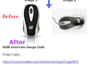 create bulk image link in excel from dropbox