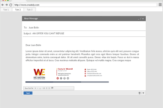 design email signature and convert into html