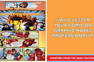 letter comics and graphic novels professionally