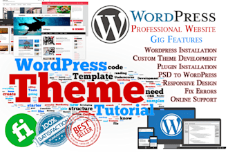 create wordpress website or design wordpress website