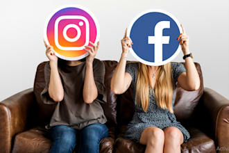 create professional posts and content for fb and instagram