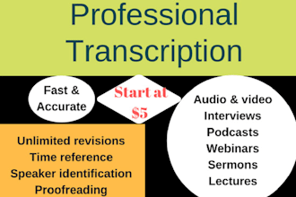 do audio and video transcriptions in 24 hours