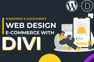 design a professional custom ecommerce for you with divi theme and divi builder