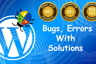 fix wordpress issue, wordpress error , malware, bugs