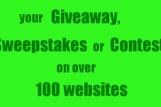 promote your giveaway, sweepstakes or contest
