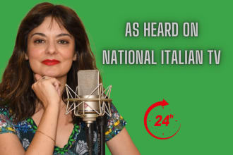 be your professional italian and english voice talent