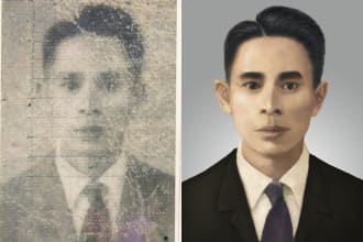 photoshop restore, colourise,photo editing