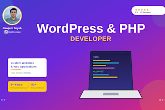 develop web applications with wordpress and PHP