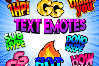do custom emojis, sticker, text emotes for your channel