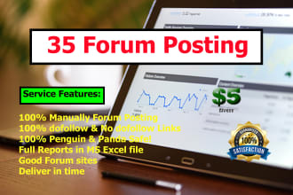 make 35 high quality forum posts on any forum