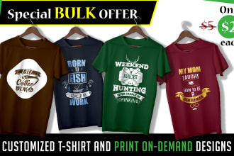 create trendy custom design t shirts and bulk typography t shirt design