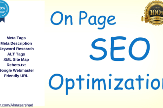 do on page SEO optimization for wordpress shopify and ecommerce