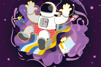 design a modern illustration for website and application