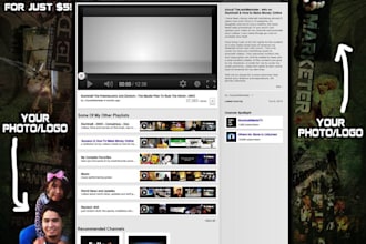 graphic design you an awesome YouTube channel template w/whatever you want iniside