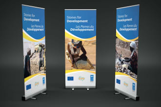 create roll up banner design, retractable banner, backdrop, billboard, sign