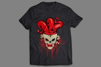 do create amazing skull t shirt design for you