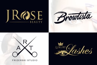 do hair extension eyelash eyebrow cosmetics and beauty logo