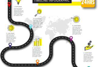 do unique professional roadmap, timeline infographic designs
