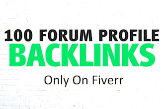 do 100 forum profiles backlinks to your website