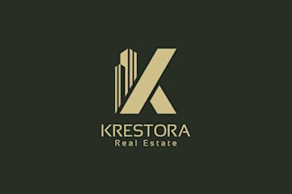 create a handcrafted minimalist logo for real estate and startups