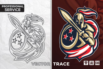 do perfect vector tracing, redraw image, convert logo to vector